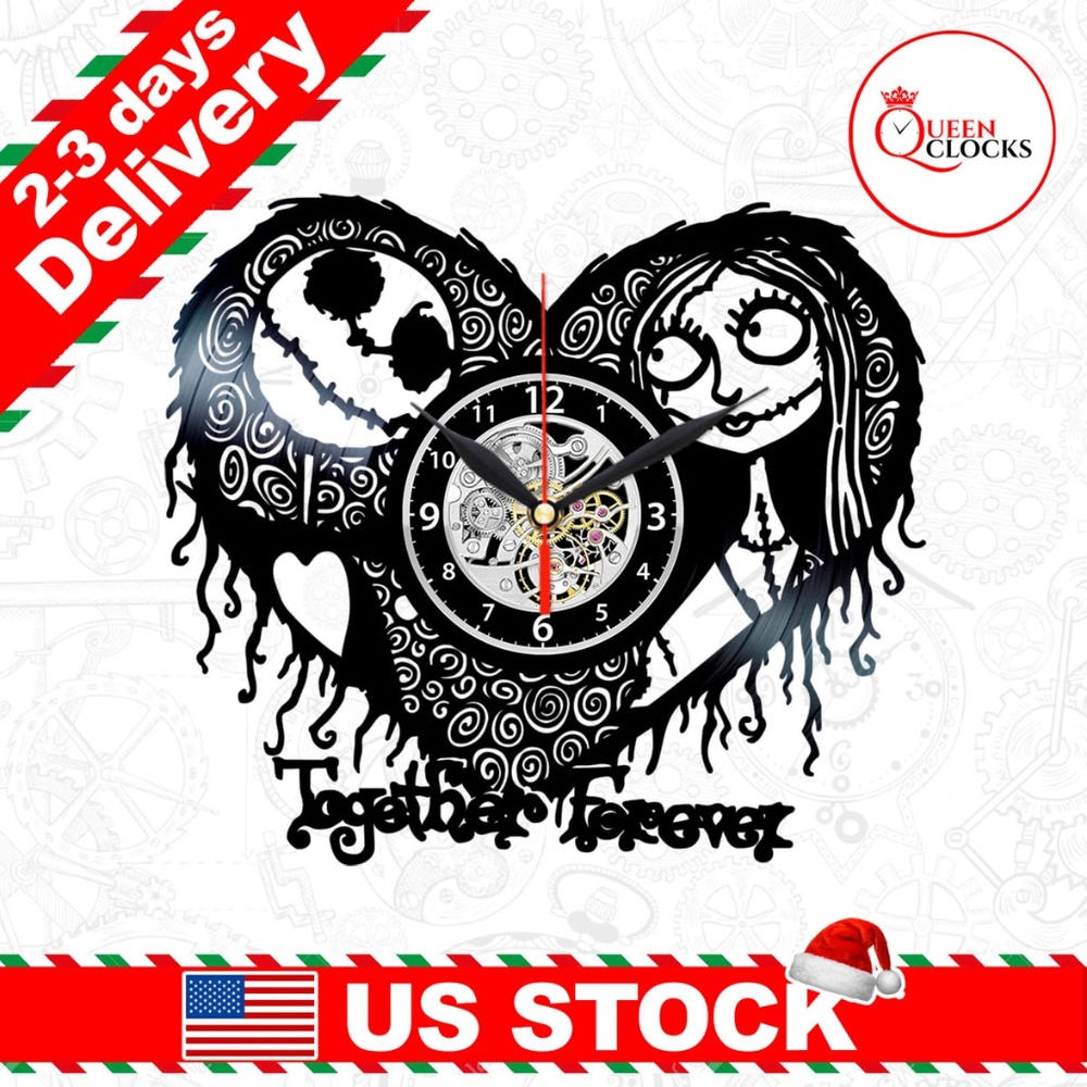 Jack Sally Nightmare Before Christmas Clock Gifts
